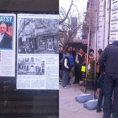 The line outside the current Grimaldi's.