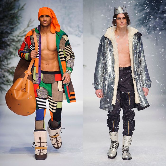 Moschino Men’s Show Was a Shirtless Party on the Slopes