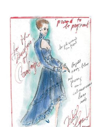 Karl Lagerfeld's design for Kate Middleton.