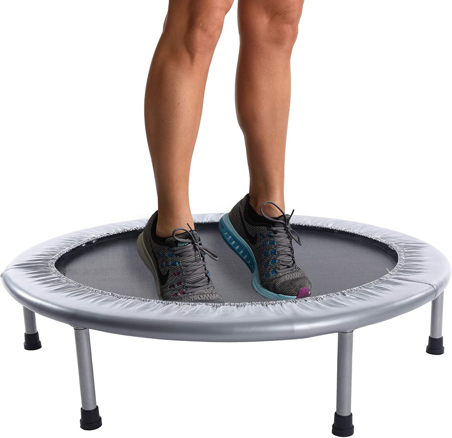 Details about   Round Fitness Trampoline Handlebar Exercise Sturdy Compact Portable Cardio Gym 