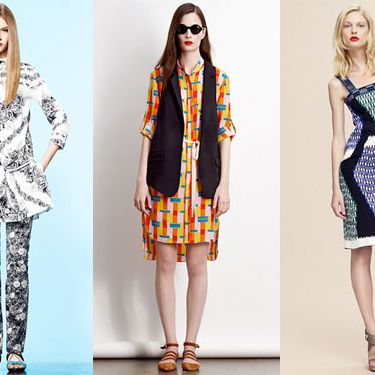 From left: new resort looks from Thakoon, Adam, and Derek Lam.