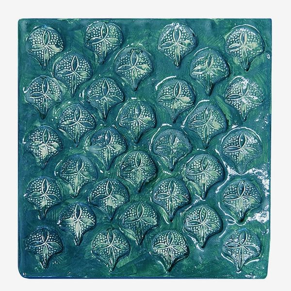 Giovanna La Falce Conchiglia Square Blue Trivet