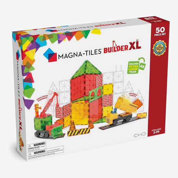 MAGNA-TILES Builder XL 50-Piece Magnetic Construction Set