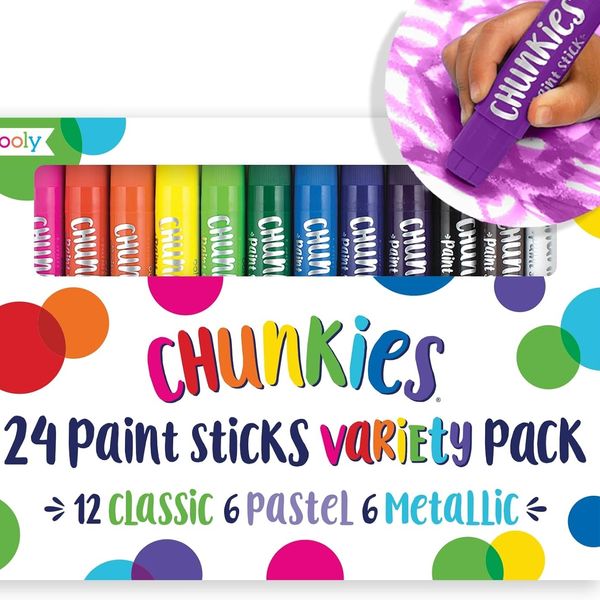 Ooly Chunkies Variety Set: Classic, Pastel, and Metallic Colors