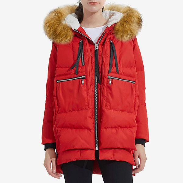 Orolay Women's Thickened Down Jacket Winter Coat With Fur Hood