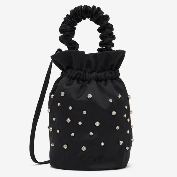 Ganni Black Mini Pouch Shoulder Bag