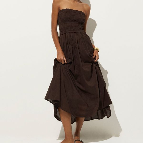 J.Crew Smocked Maxi Dress in Cotton Voile
