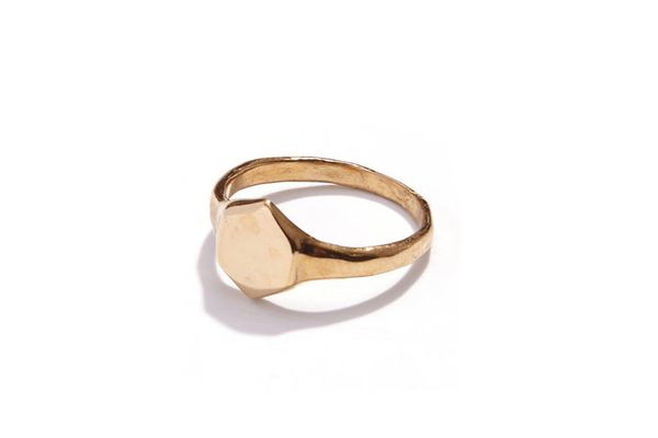 Odette Brass Signet Ring