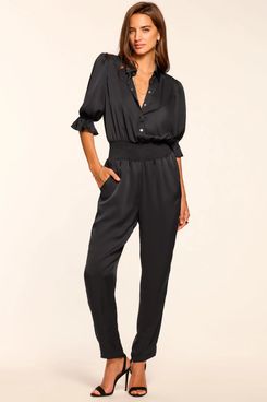 Ramy Brook Dina Short Sleeve Button Down Jumpsuit