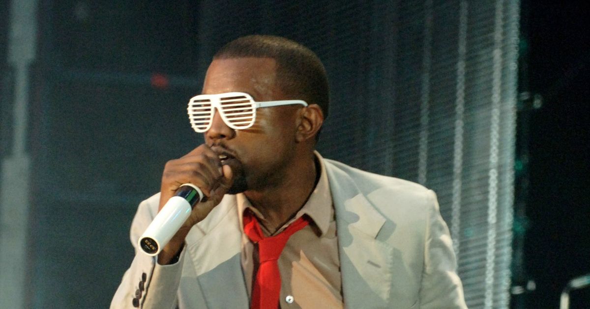 Shutter shades.  Kanye west, Kanye west smiling, 2000s fashion trends