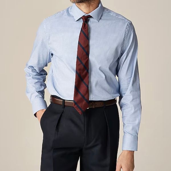 J.Crew Bowery Performance Stretch Dress Shirt with Spread Collar