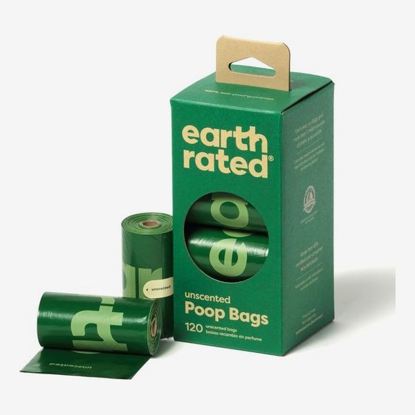 Earth Rated Dog Poop Bags, Refill Rolls, Unscented, 120 count