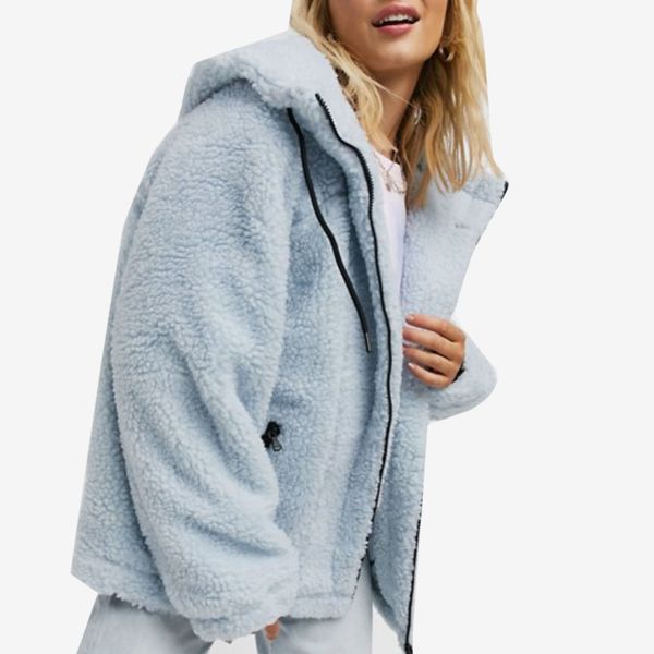 BNIP Ladies Sz 8 Pale Grey Warm Polar Fleece Zip Front Jacket