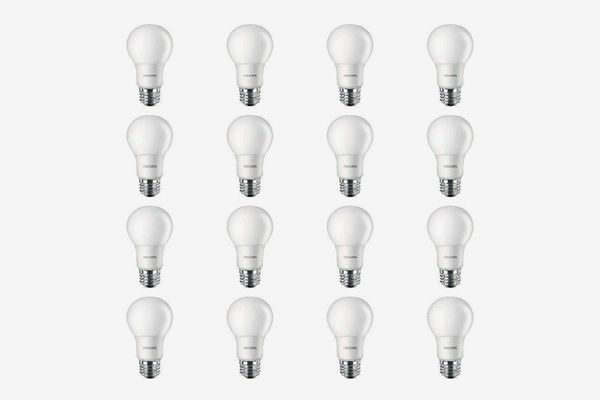 Philips Non-Dimmable A19 Frosted LED Light Bulbs, Daylight 3000K Color Temperature (16-Pack)