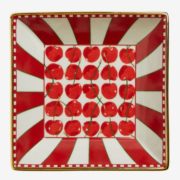 La DoubleJ Cherries Avorio Trinket Tray