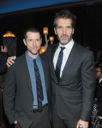 NEW YORK, NY - MARCH 18: Creator and executive producer D.B. Weiss and executive producer David Benioff attend 