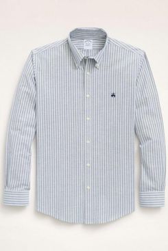 Brooks Brothers Regent Regular-Fit Sport Shirt, Non Iron Oxford Collar Stripe