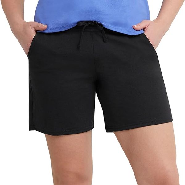 Hanes Women’s Cotton Jersey Pocket Shorts