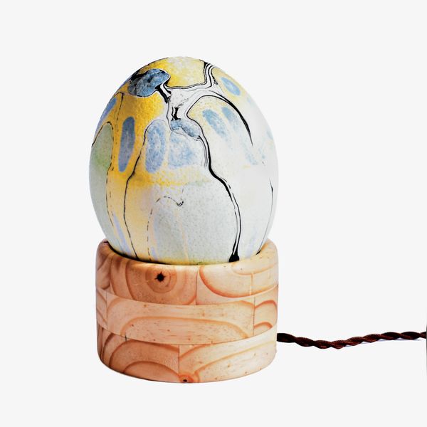 Judi Rosen Marbled Ostrich Egg Lamp