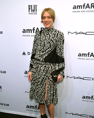 Designer Chloe Sevigny attends the amfAR New York Gala to kick off Fall 2013 Fashion Week at Cipriani Wall Street on February 6, 2013 in New York City.