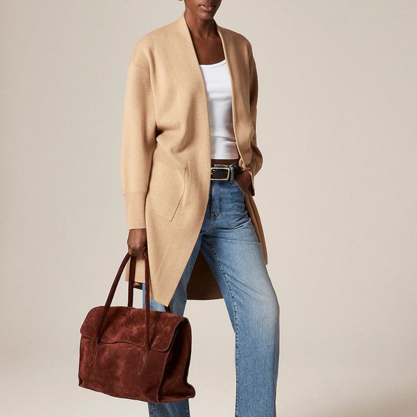 J.Crew Long Sweater Blazer Sith Side Slits