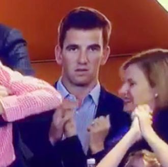 Eli Manning explains that look on his face toward the end of Super