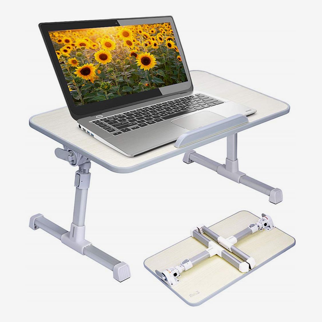 avantree adjustable laptop bed table portable desk foldable