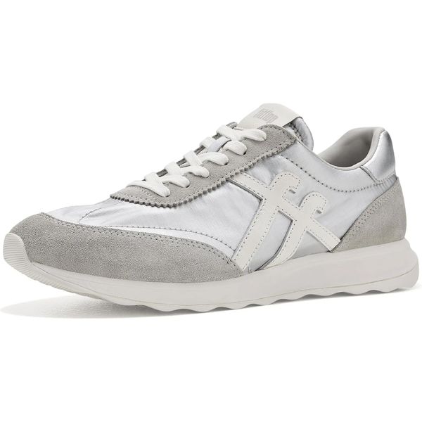 FitFlop Retro-Q FF Metallic-Fabric/Suede Sneakers