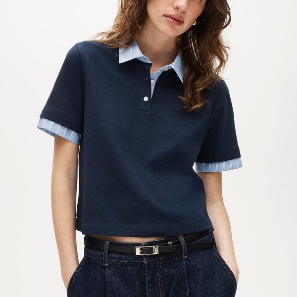 J.Crew Layered Polo Shirt in Mariner Cotton