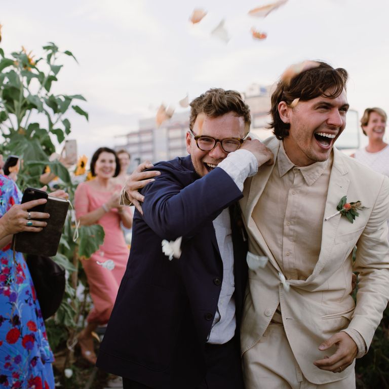 Wedding Files: A Rooftop Farm Wedding Among the Sunflowers