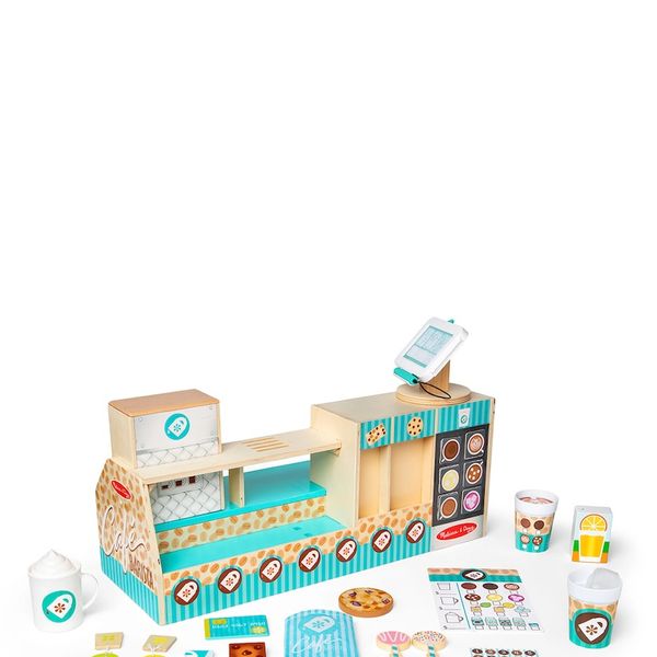 Melissa & Doug Wooden Café Barista Coffee Shop Playset