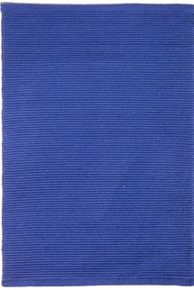 Alfombra de algodón Eaco de tejido plano en azul brillante liso de Hook & Loom