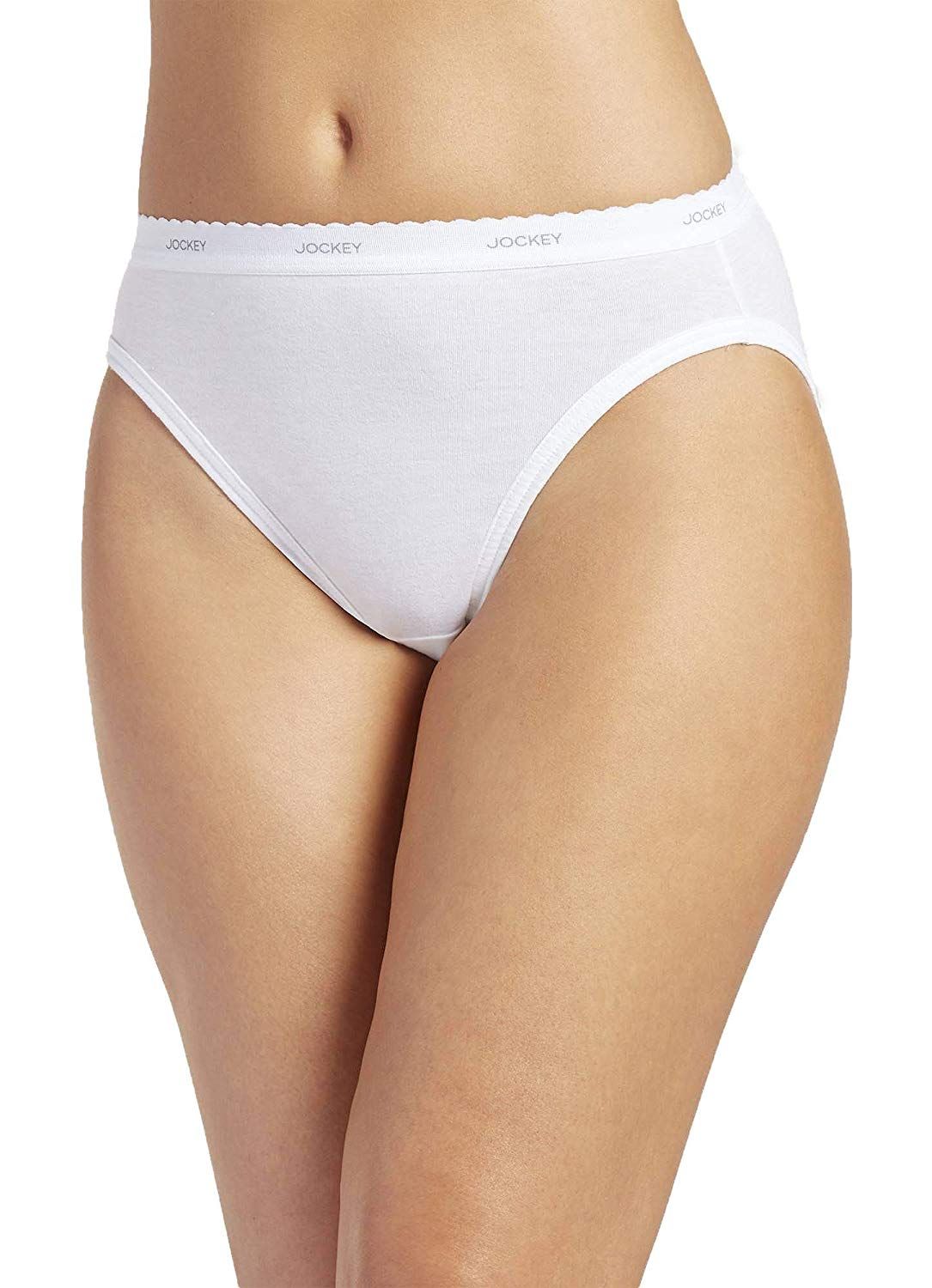 Jockey Womens Underwear Elance French Cut pure Cotton High Leg Tai Brief 3 Pack 