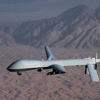 Undated handout image courtesy of the U.S. Air Force shows a MQ-1 Predator unmanned aircraft. The U.S. government has authorized the killing of American citizens as part of its controversial drone campaign against al Qaeda even without intelligence that such Americans are actively plotting to attack a U.S. target, according to a Justice Department memo.