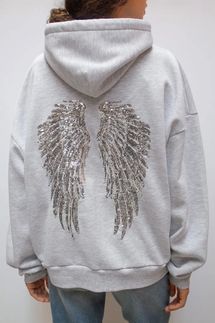 Subdued Wings Sequin Hoodie