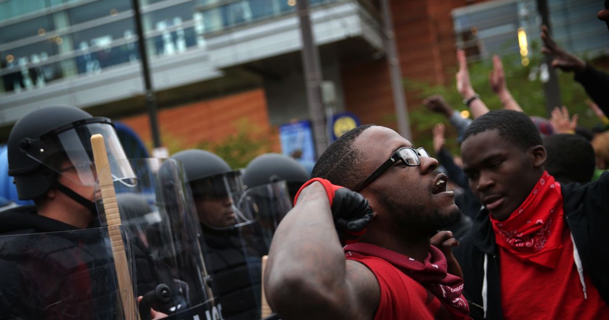 Peaceful Protest Ends In Clash With Baltimore Police