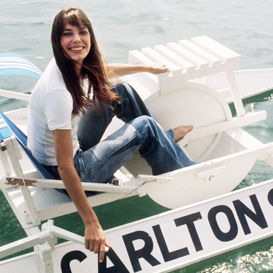 English actress Jane Birkin goes out on