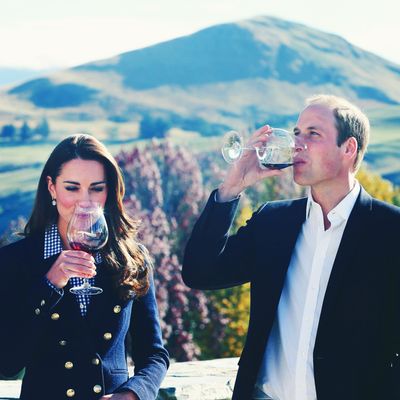 Kate Middleton, wine, Prince William, and more wine.