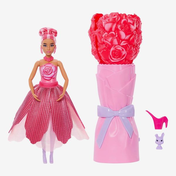 Barbie Petal Pop Scented Doll Rose Bouquet Reveal