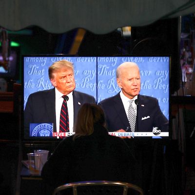 People watch Trump-Biden debate