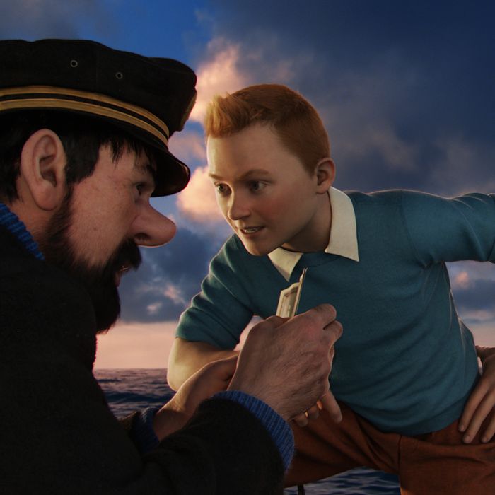Left to right: Captain Haddock (Andy Serkis) and Tintin (Jamie Bell) in THE ADVENTURES OF TINTIN, from Paramount Pictures and Columbia Pictures in association with Hemisphere Media Capital.