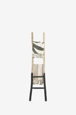 Creative Co-op Dipped Decorative Wood Ladder, Black