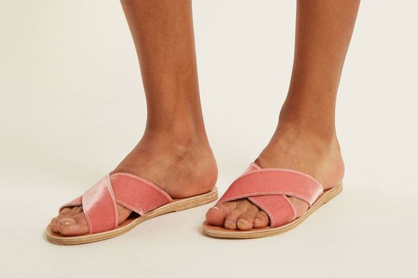 Ancient Greek Sandals Thais Velvet Sandals