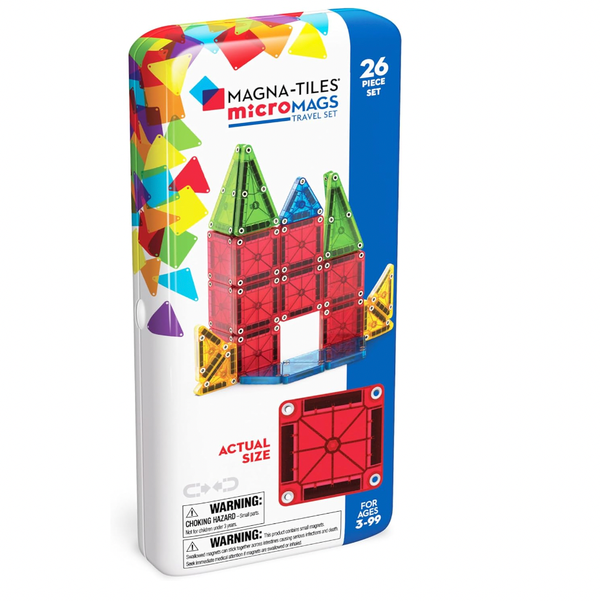 MAGNA-TILES microMAGS 26-Piece Travel Magnetic Construction Set