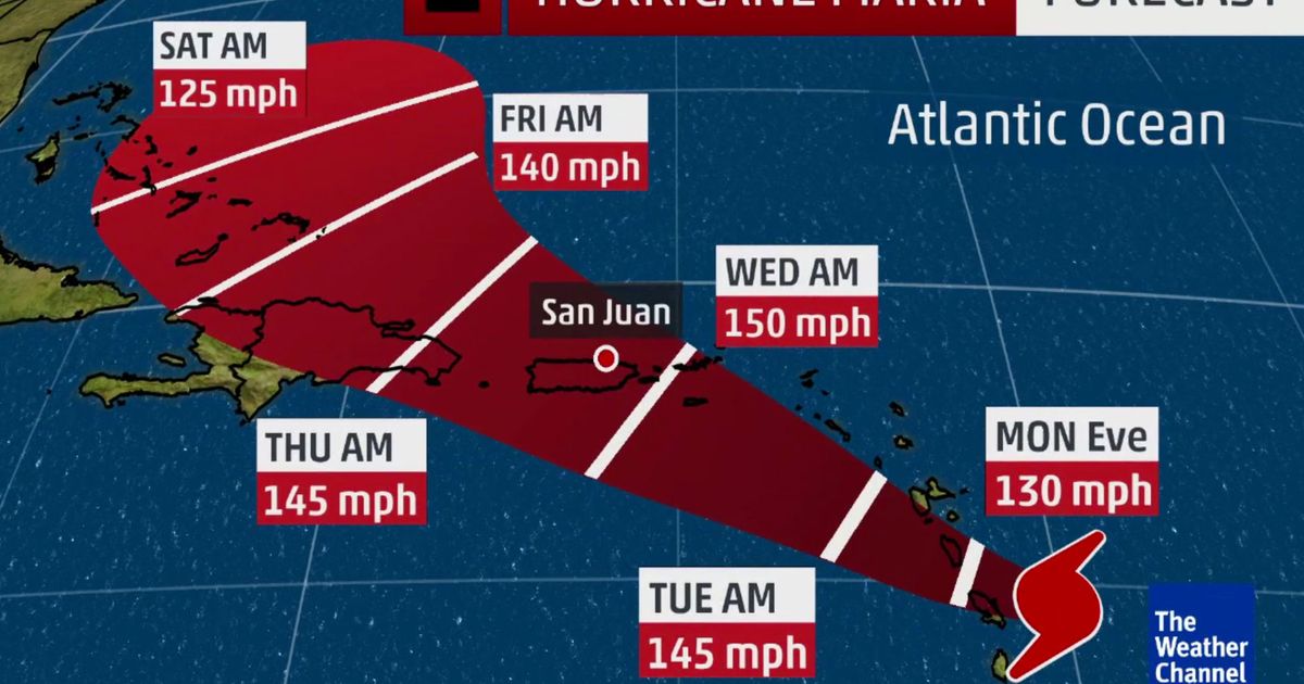 Hurricane Maria Intensifies to Category 4