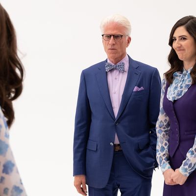 Ted Danson and D'Arcy Carden in The Good Place.