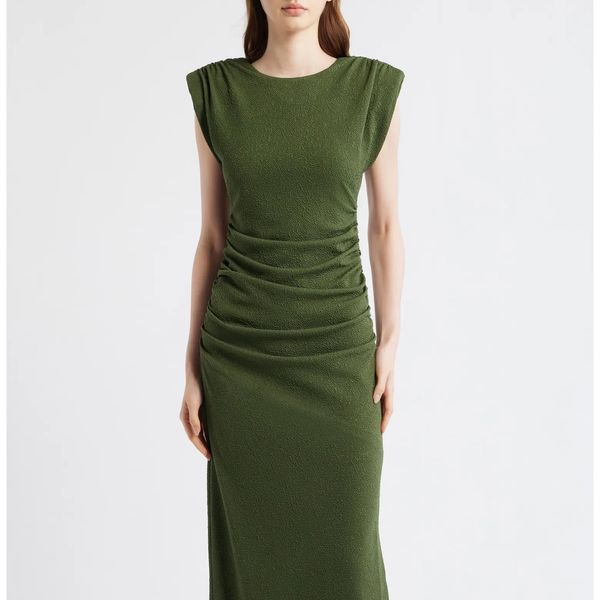 Vince Camuto Cap Sleeve Textured Knit Midi Dress
