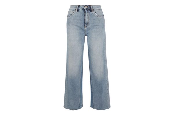 M.I.H Caron Cropped High-Rise Wide-Leg Jeans