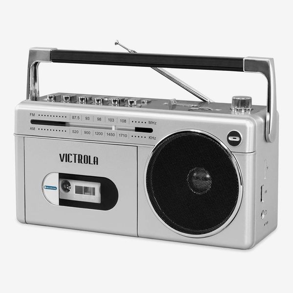 Victrola Mini Bluetooth Boombox With Cassette Player, Recorder and AM/FM Radio