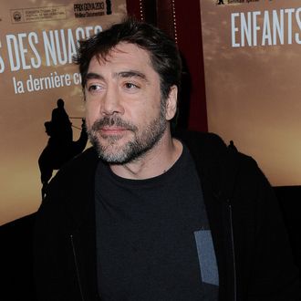 PARIS, FRANCE - FEBRUARY 18: Javier Bardem attends the 'Sons Of The Clouds: The Last Colony' documentary press conference at Hotel Intercontinental on February 18, 2014 in Paris, France. (Photo by Kristy Sparow/WireImage)